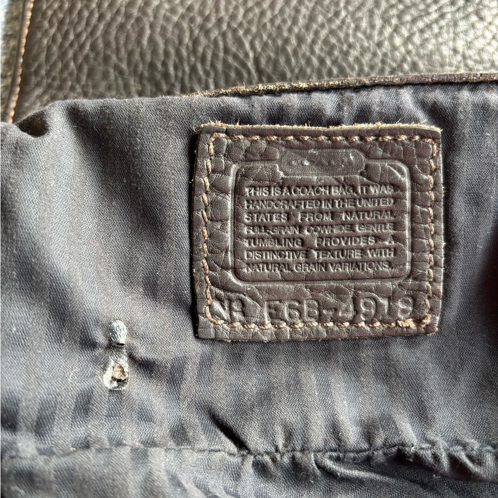 Vintage Coach Brown Pebbled Leather Flap Crossbody Bag USA Made Sonoma 4919 - Picture 9 of 13